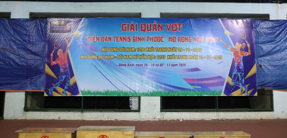 Lịch thi đấu tennis Bình Phước giải mở rộng 2025