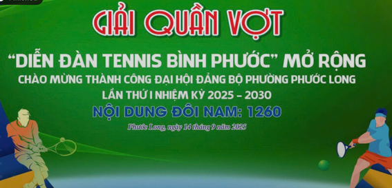 Giải quần vợt Diễn đàn Tennis Bình Phước mở rộng 2025 đã diễn ra